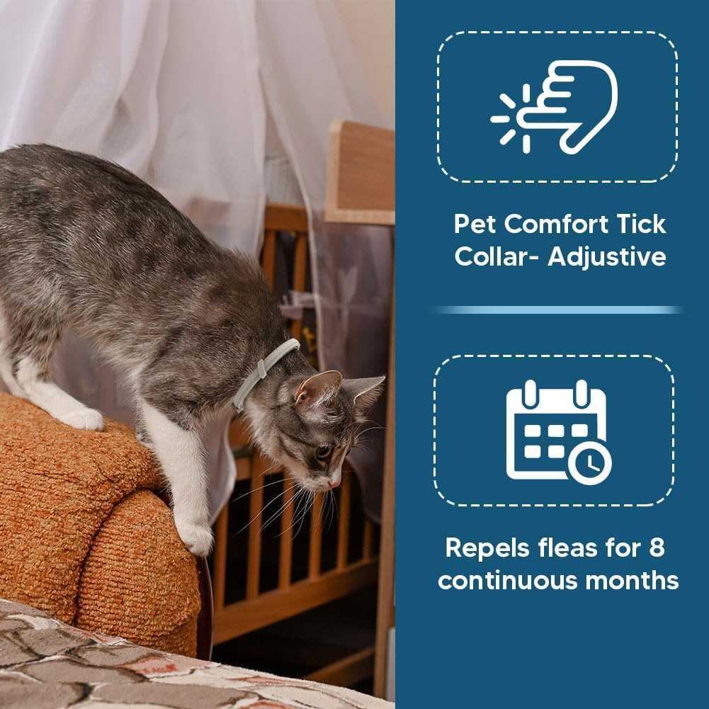 Natural essential oil cat flea collar 2-pack product view