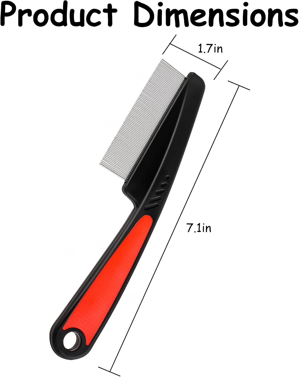 WeddHuis anti-tick and flea remover brush held by a user showing the non-slip rubber grip.