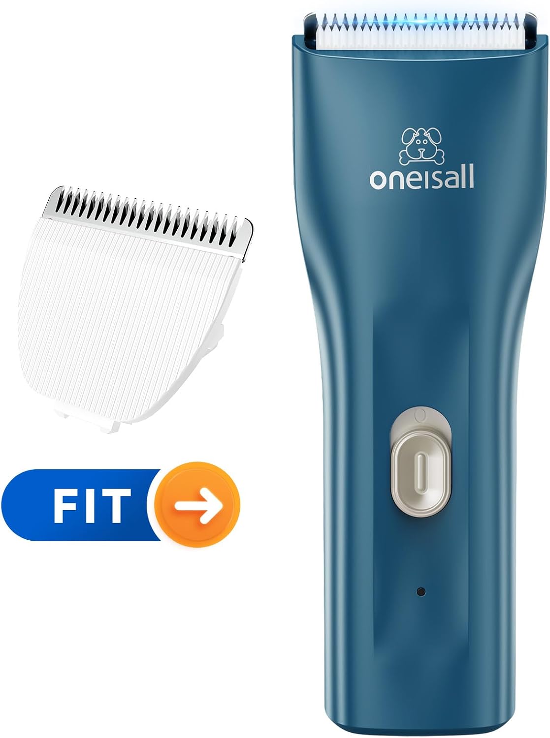 Detachable ceramic and stainless steel pet grooming blade replacement parts close up