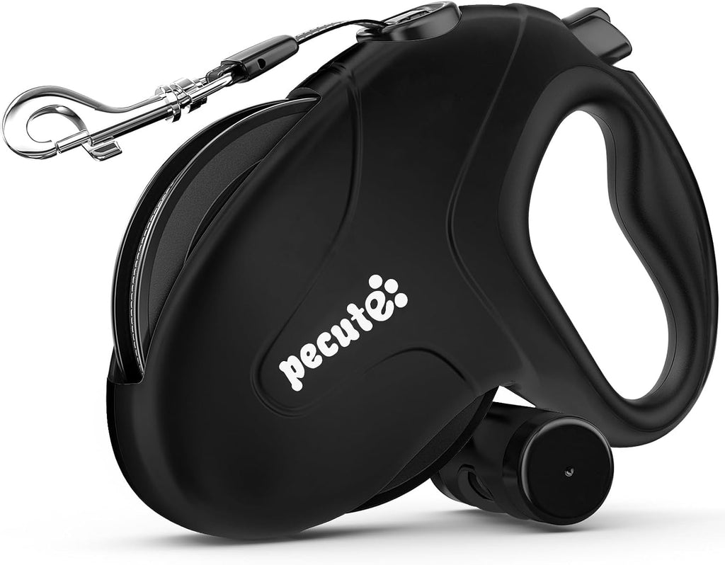 Pecute 32ft Retractable Dog Leash with Reflective Strips, 360 degrees Tangle-Free, One-Button Control & Sturdiness Nylon Material, Long Leash Retractable with Poop Bag Holder for Medium Large Dog - Image 11