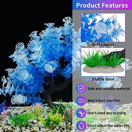 Close up of the detachable root mechanism on MyLifeUNIT artificial fish tank plants