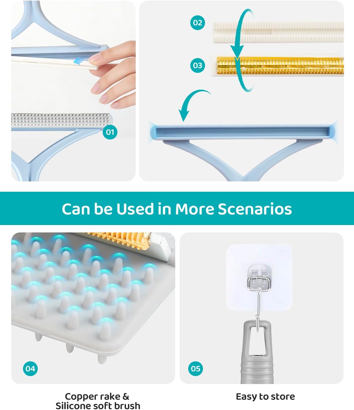 Skrmisda handheld scraper for furniture hair removal