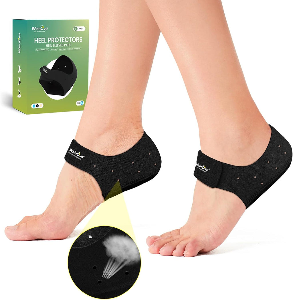 Welnove Gel Heel Protector Cups front view for plantar fasciitis relief.
