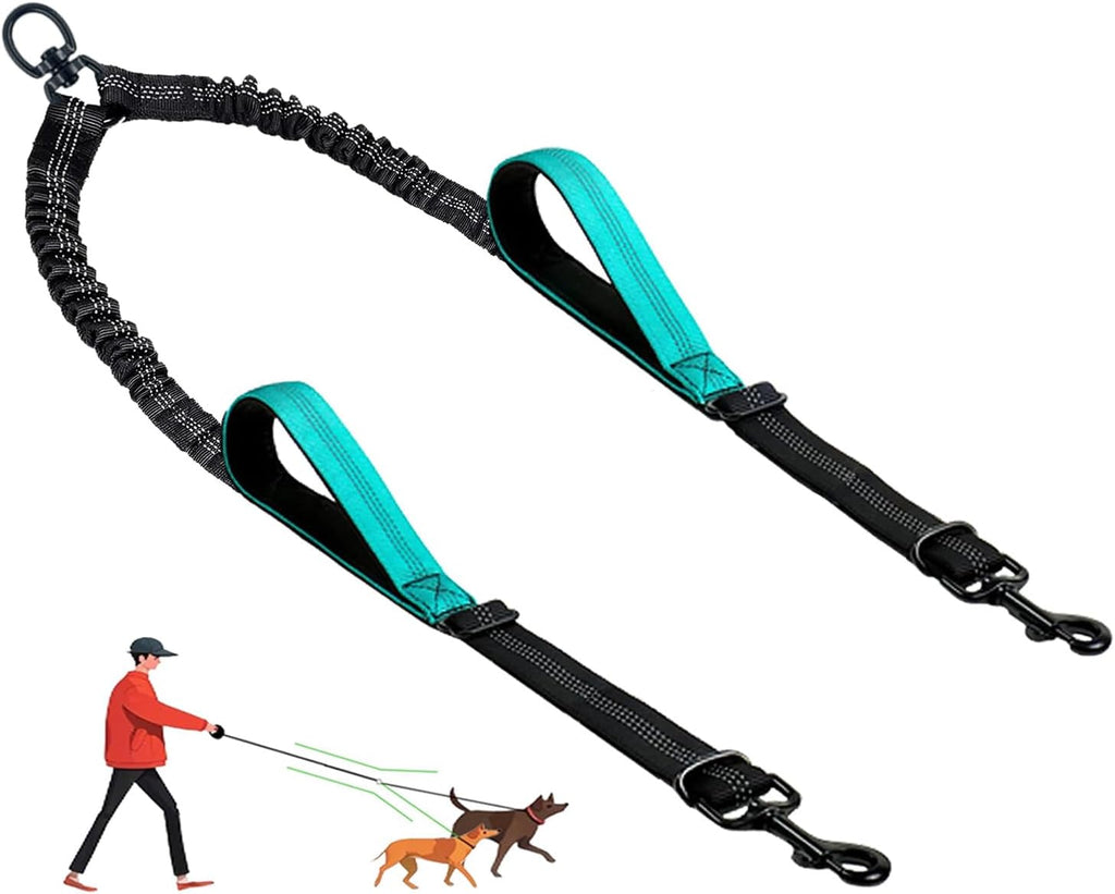 LEOSASA no pull double leash package overview for medium large dogs