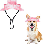 Dog Sun Hat,1PC Adjustable Princess Dog Bucket Hat with Ear Holes,Round Brim Dogs Visor Cap Pet Fisherman Hat for Pupies Small Dogs Cat Outdoor Sport (Blue, Large) - Image 15