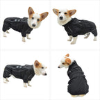Lovelonglong Waterproof Dog Raincoat - 4-Leg Full Body Dog Rain Suit with Reflective Strips & Leash Opening, Outdoor Dog Jacket for Rainy Weather - Image 11