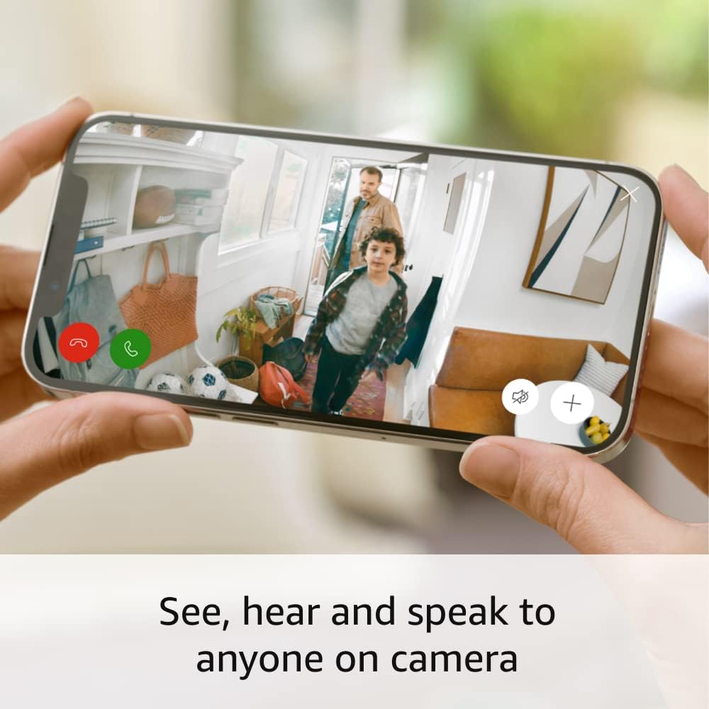 Like-New Ring Indoor Cam, Home or business security in 1080p HD video, White - Image 3