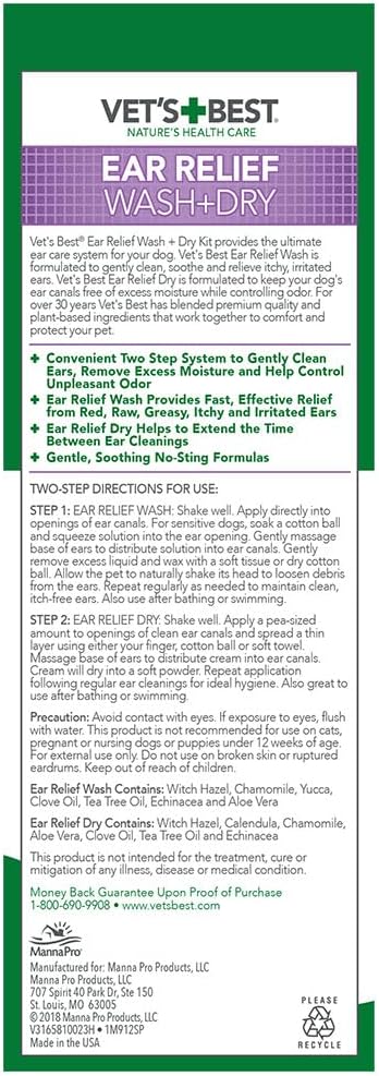 Vet's Best dog ear wash bottle bottle close up