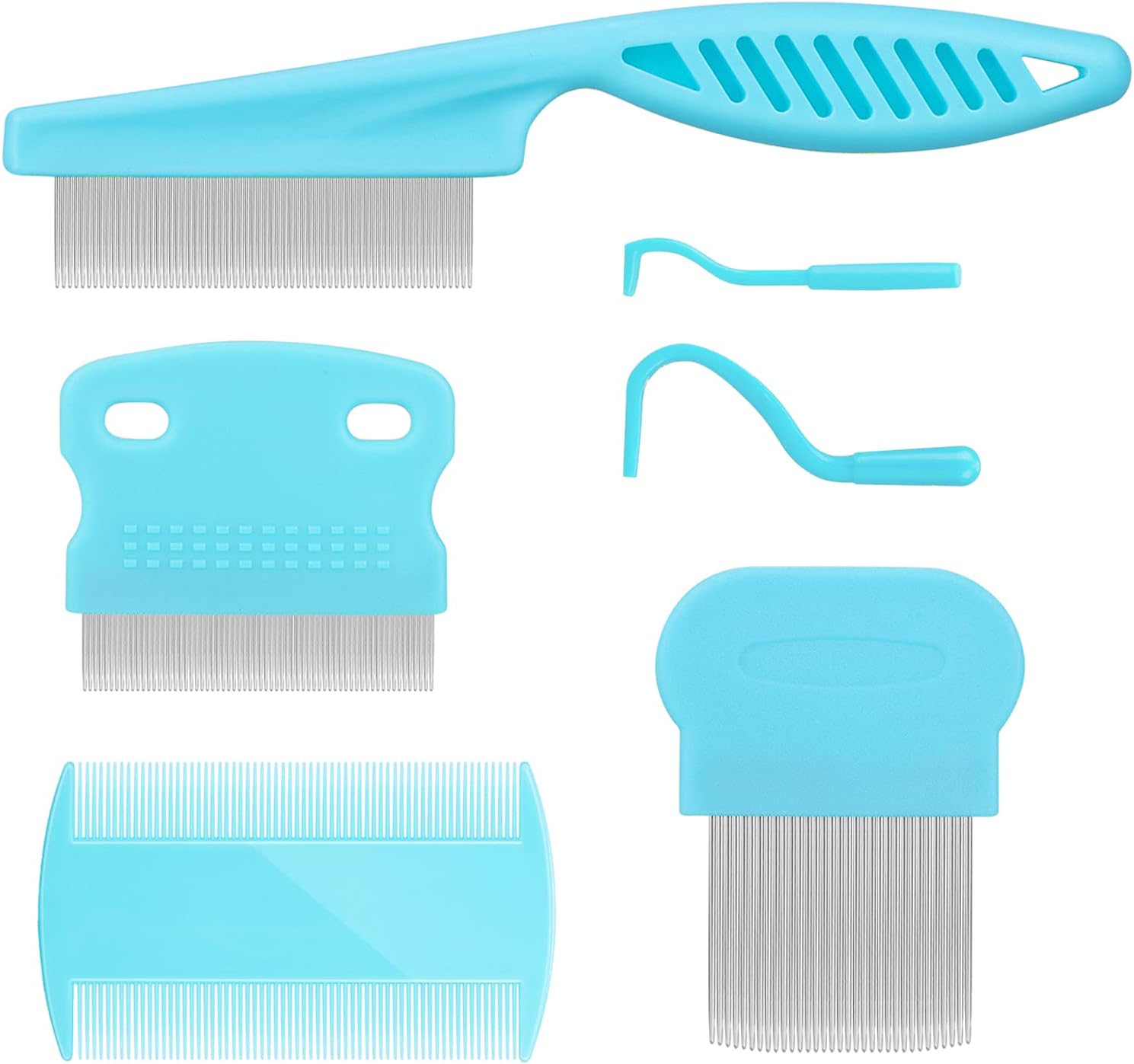Cat & Dog Grooming Set - Fine Tooth Comb For Grooming And Removing Dandruff Flakes Remove Float Hair Tear Marks (pink) - Image 10