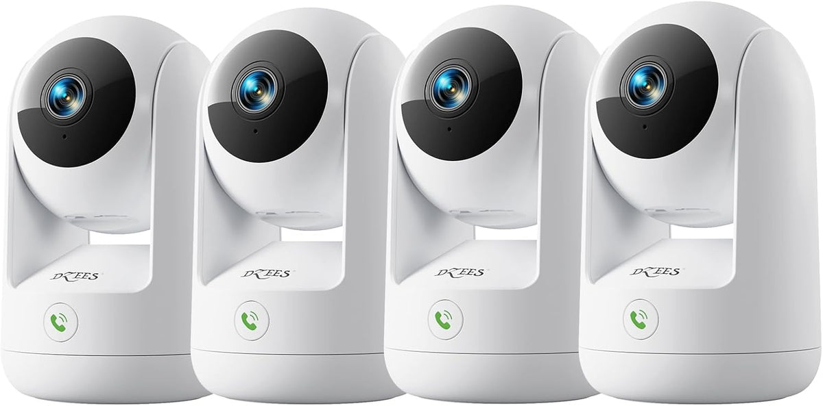 Dzees 2K Indoor Security Camera 2 Pack, 360 Degree WiFi Pet Camera with Phone App, 5G and 2.4G, Wired Home Camera with 2-Way Audio, Motion Tracking, Night Vision, Black - Image 13