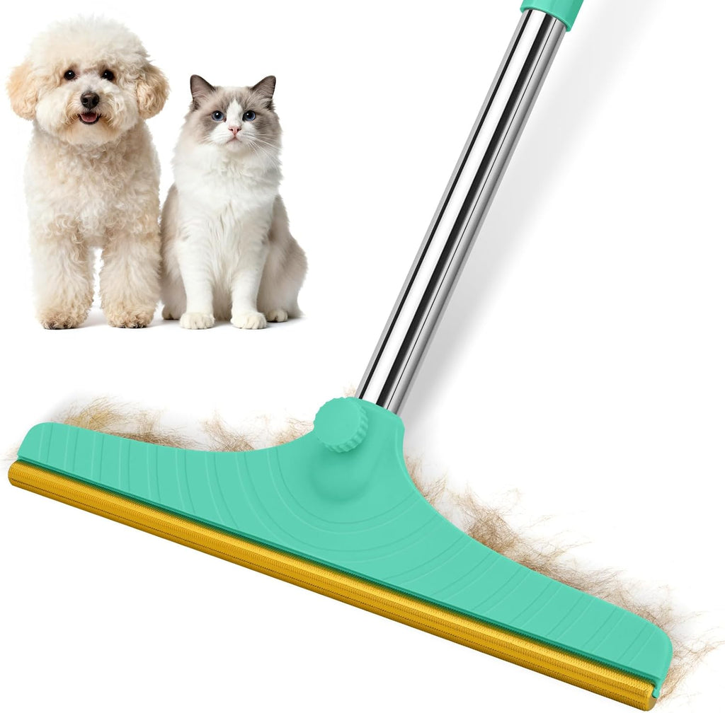 Carpet Rake for Pet Hair Removal - 60" Adjustable Long Handle Carpet Rake, 3 in 1 Reusable Pet Hair Removal Tool Kit, Cat Dog Fur Rakes Scraper Carpet Broom for Carpets, Rugs, Mats - Image 10