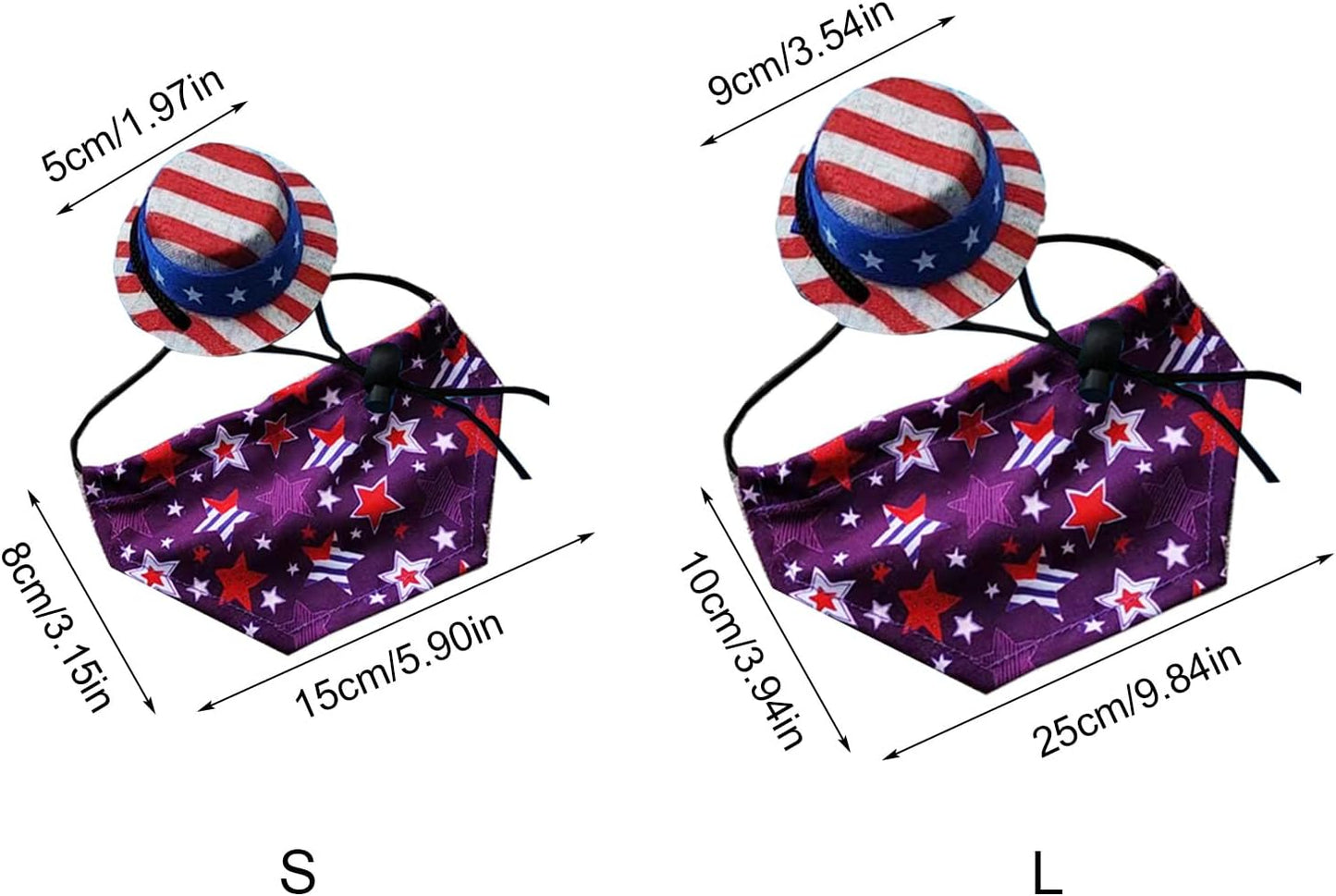 Patriotic holiday dress up accessories for hamsters and lizards