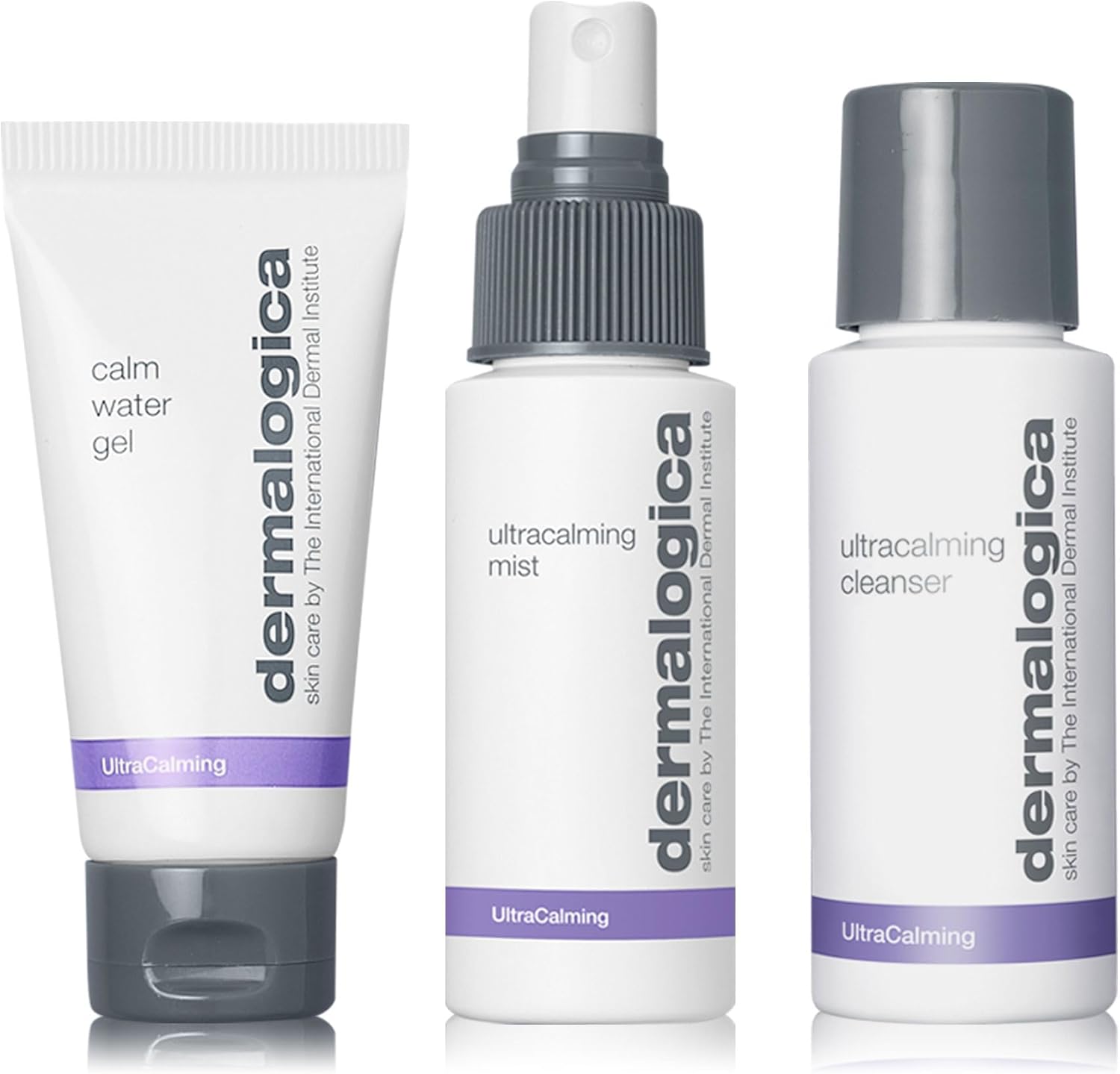 Dermalogica Sensitive Skin Rescue Kit front view showcasing the three-piece travel routine box