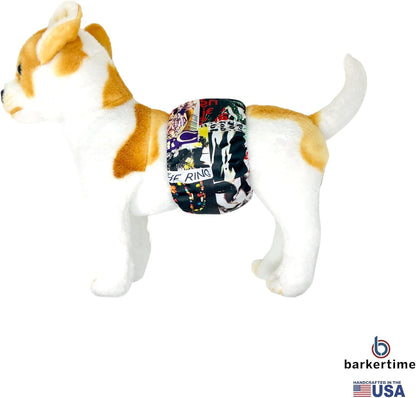 Barkertime male dog diaper waterproof interior lining and microfiber pad texture