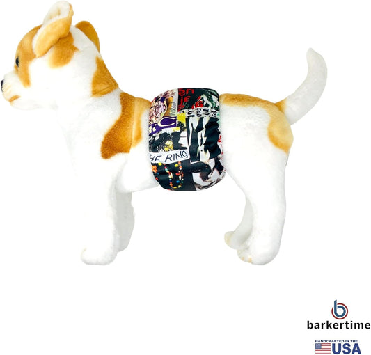 Barkertime male dog diaper waterproof interior lining and microfiber pad texture