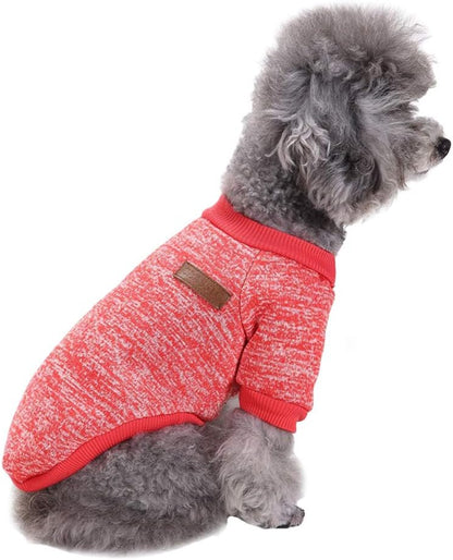 Jecikelon Fleece Dog Sweaters for Small Dogs, Soft Puppy Clothes for Doggie, Warm Dog Winter Outfits, Cute Pullover Sweatshirt Apparel for Pet Cats (Pink, S) - Image 9