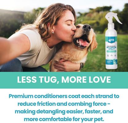 Groomer's GOOP five in one pet conditioning spray for reducing shedding.