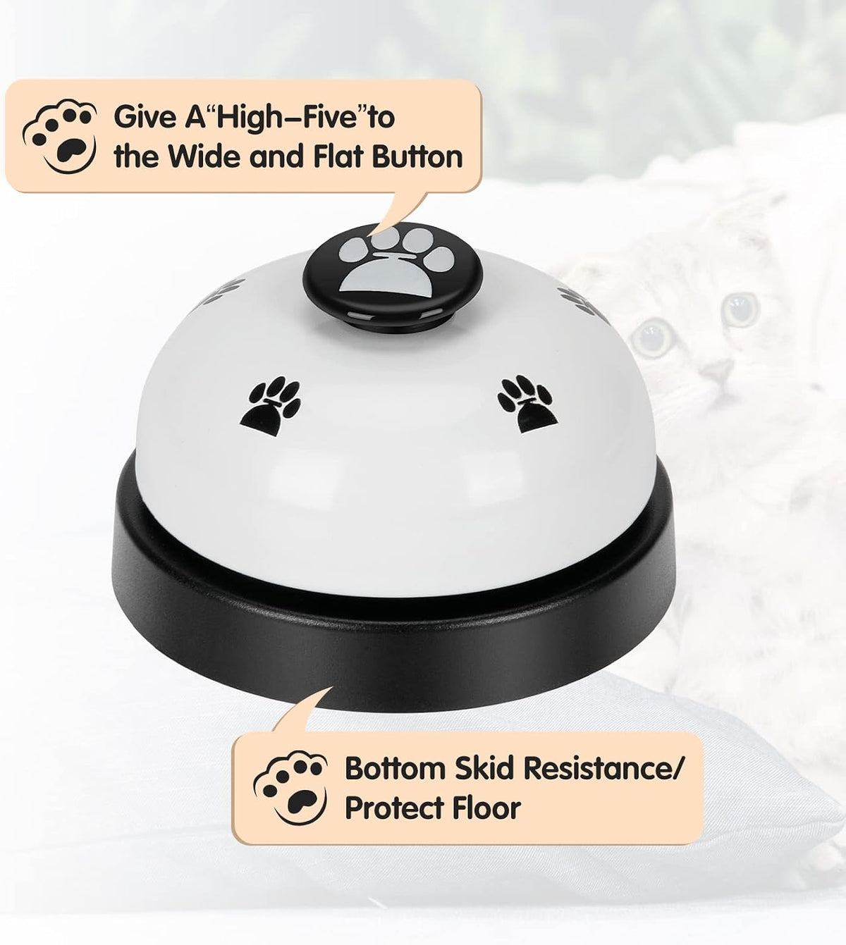 Rust proof and wear resistant metal dog bell for indoor communication