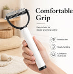 Txibi pet grooming tool showing the 17 tooth side for undercoat thinning
