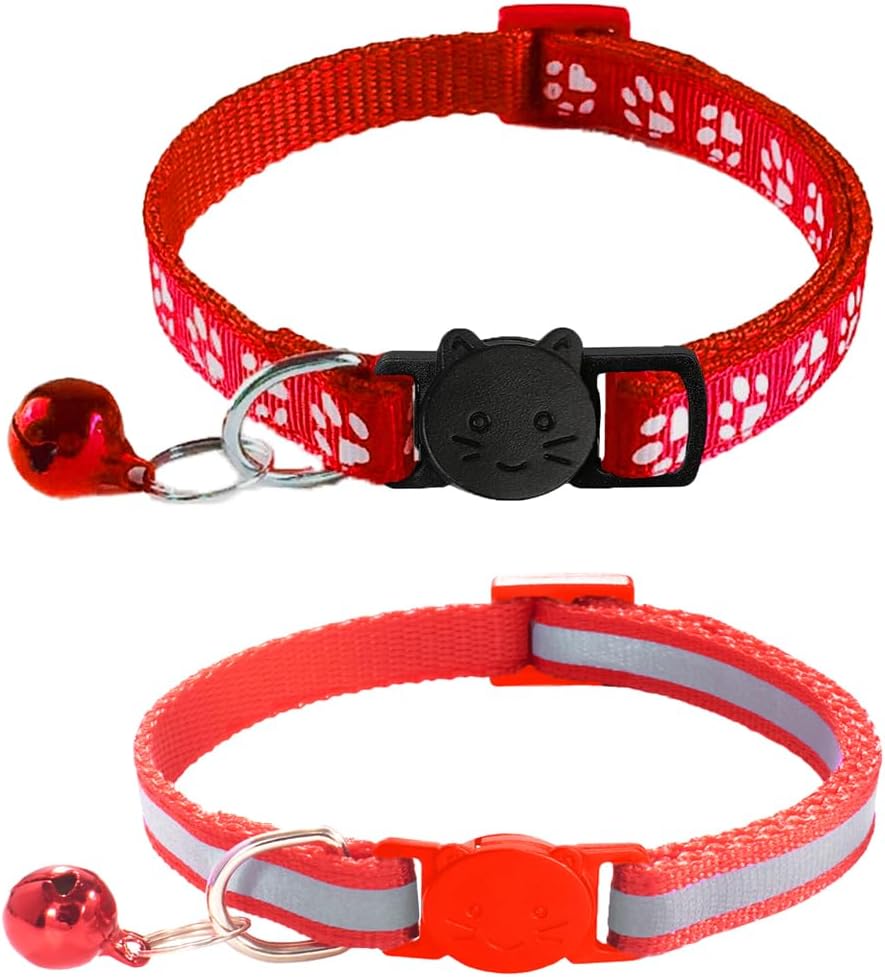 Smooth edged lightweight nylon cat collars for irritation free daily wear