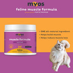 Myos Feline Muscle Formula 180 servings container size
