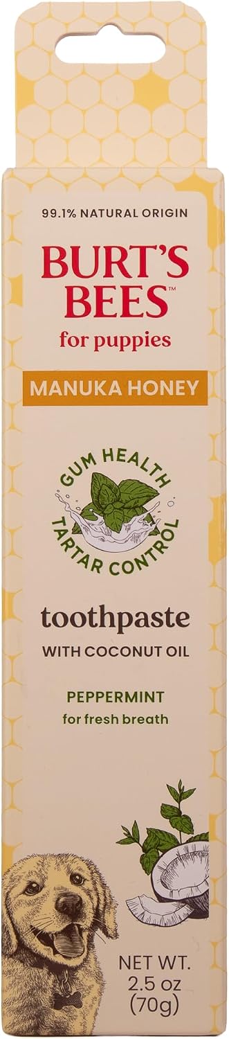 Fluoride free pet toothpaste in peppermint flavor for puppy fresh breath