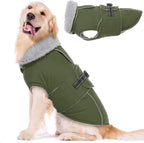 Lelepet Dog Coat Waterproof Dog Jacket Reflective Fleece Vest with Adjustable Buckle & Leash Hole Windproof Cold Weather Coats for Small Medium Large Dogs, Warm Hunting Vest, Orange, XXL - Image 15