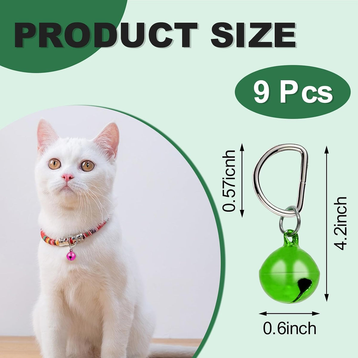 Aphrordity small bell for dog collar with safe smooth burr free edges