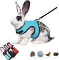 Weimostar bunny leash and harness set front view escape proof rabbit vest blue large.
