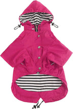 Dog Zip Up Raincoat with Reflective Buttons, Rain/Water Resistant, Adjustable Drawstring, Removable Hood, Raincoats with Legs 8lbs to 80lbs Available - Yellow - Medium - Image 13