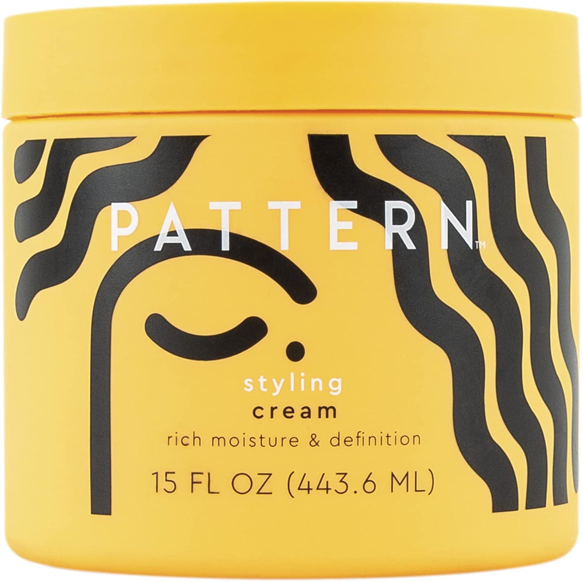 PATTERN Beauty Styling Cream front view of 15 fluid ounce jar for curly hair definition