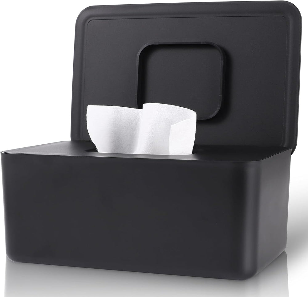 Onebycitess black baby wipes dispenser front view