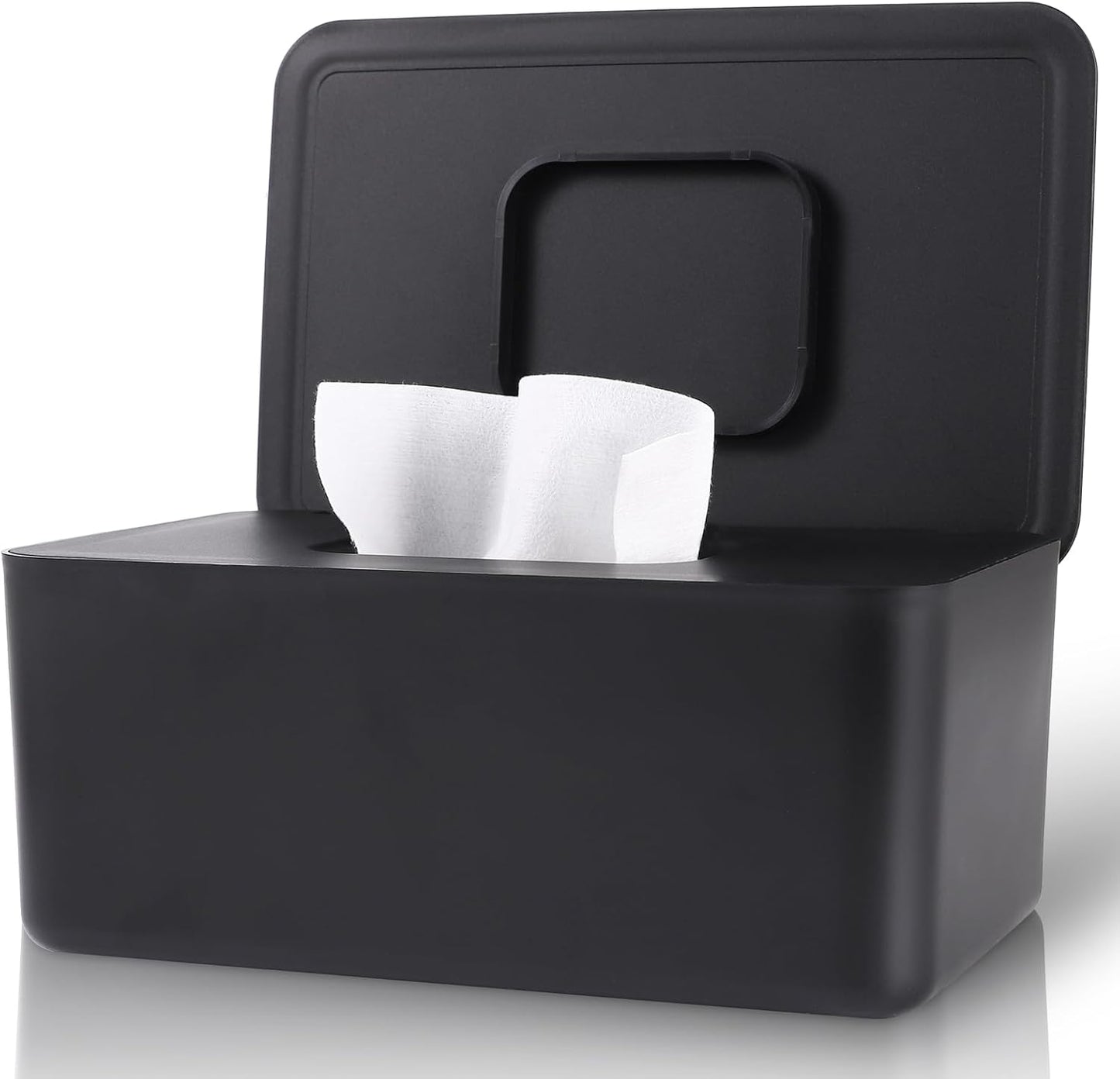 Onebycitess black baby wipes dispenser front view