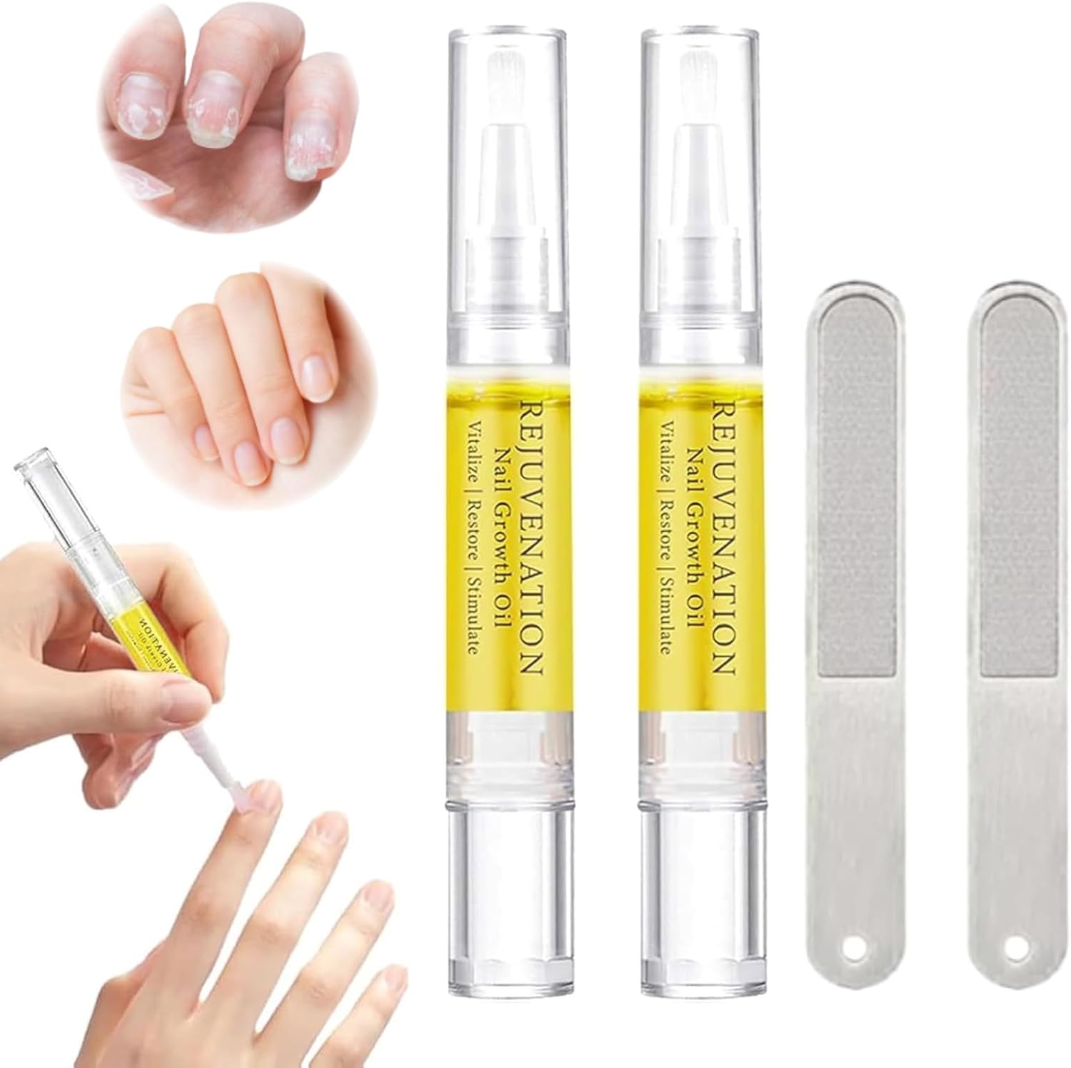 Fiorland Nail Growth Oil 2PCS pack for brittle nails and repair