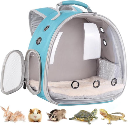 Portable Small Animal Backpack Travel Breathable Pet Carrier Bag Cages for Guinea Pig, Rabbit, Bearded Dragon, Squirrel, Tortoise, Bird, Lizard, Sugar Glider - Image 8