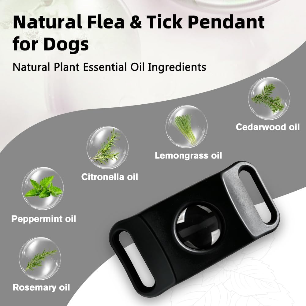 Trihood dog tick repellent tag with silicone buckles
