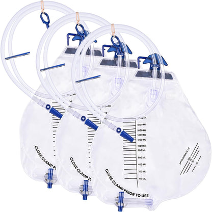 Dokibi 3 Pack 2000ml Sterile Urinary Drainage Bags front view