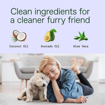 Alo unscented natural cat wipes showing biodegradable material and natural ingredients