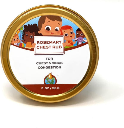 Punkin Butt Baby Chest Rub with Rosemary front packaging gold tin