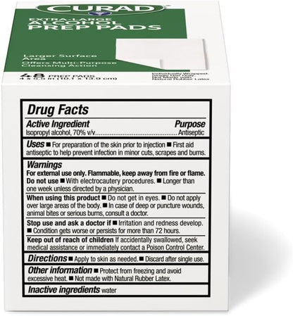 Latex free 2 ply sterile alcohol prep pads for first aid kits