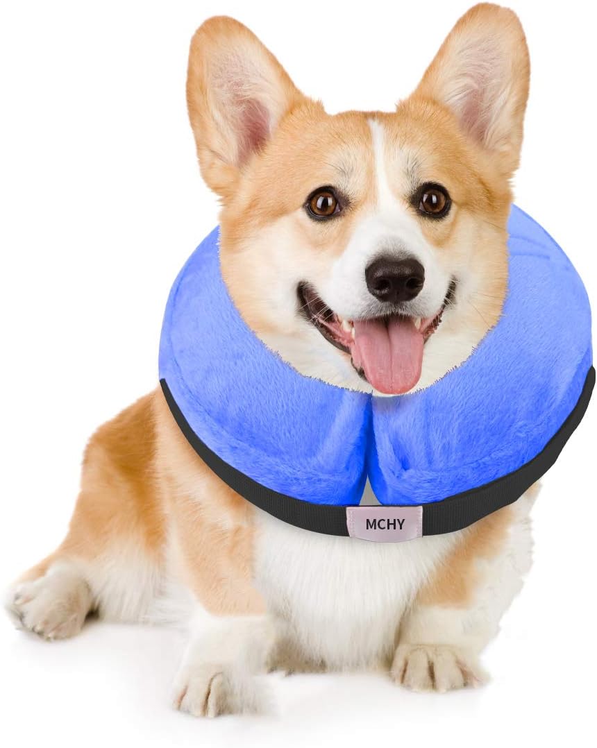 MCHY Inflatable Dog Cone,Adjustable Recovery Collar for Dogs After Surgery,Prevent from Biting & Scratching,Not Block Vision (Pink, S-Neck 7''- 12'') - Image 10
