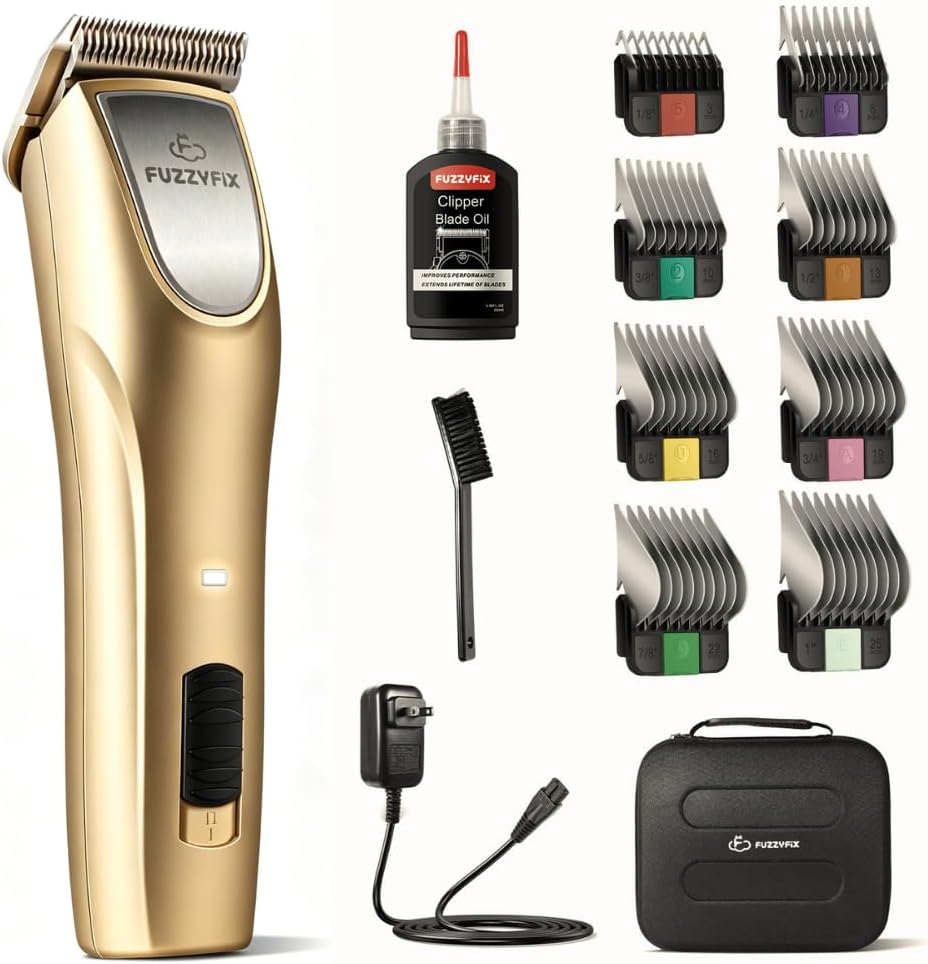 Professional Dog Clippers for Grooming, 2 Speed Pet Grooming Kit with Detachable Metal Blade for Thick Curly Matted Coats Low Noise Heavy Duty Cordless Hair Trimmer - Image 15