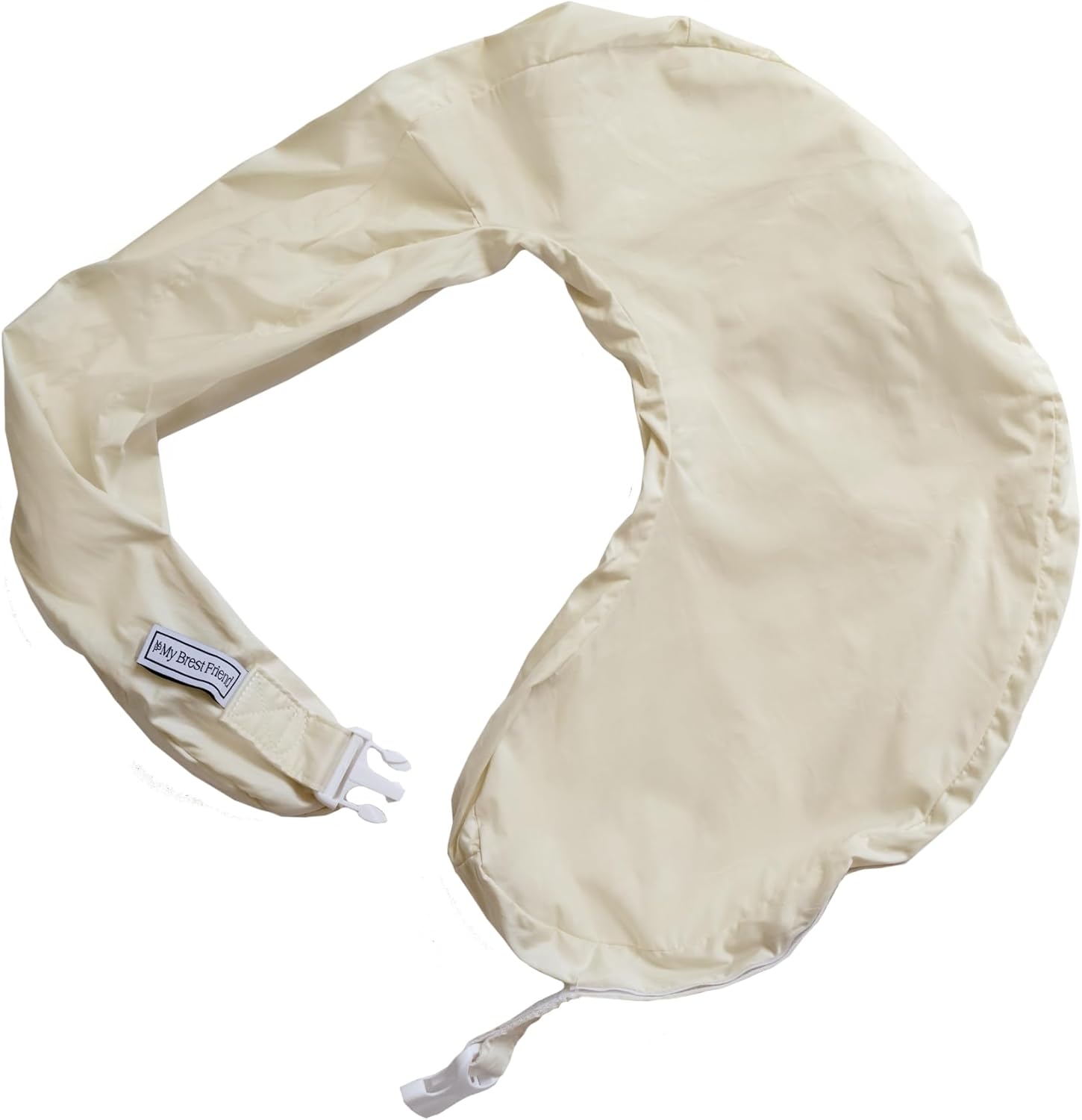 My Brest Friend Organic Cotton Deluxe Nursing Pillow Cover in Cream front view