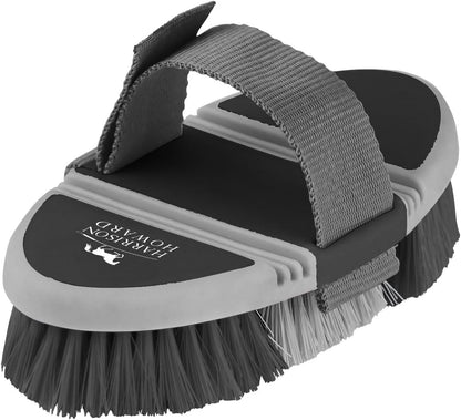 Harrison Howard horse brush demonstrating flexibility on curved surface