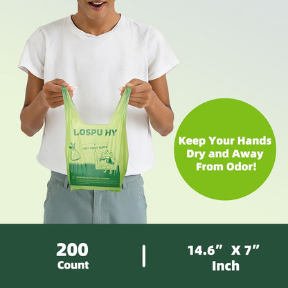 Lospu HY two hundred count pet refuse bags for outdoor walking