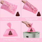 PPEIWASTE lavender scented dog poop bags dimensions nine by thirteen inches