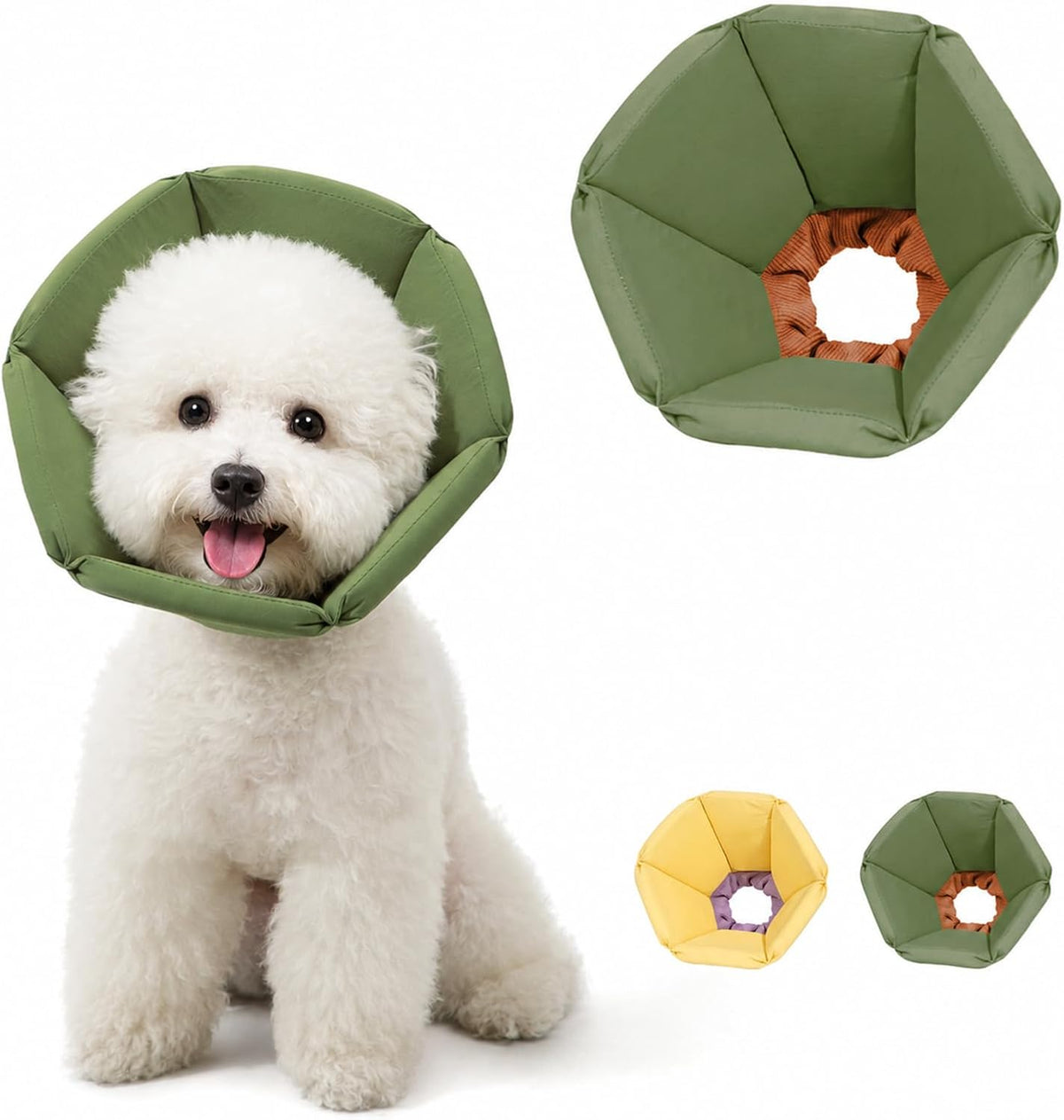 Cat Cone Collar Soft - Adjustable Recovery Collar for Cats & Small Dogs,Cute Waterproof E-Colar to Stop Licking & Scratching After Surgery Elizabethan Neck Cone(Yellow,L) - Image 9