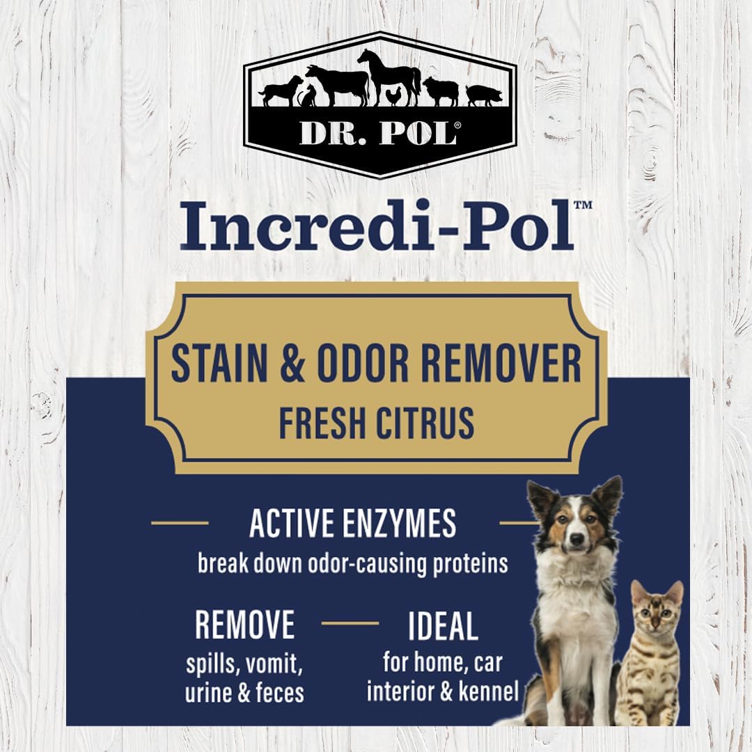 Dr. Pol Incredi-Pol bottle with citrus scent graphic