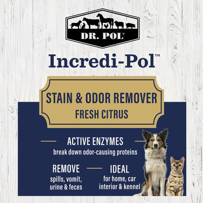 Dr. Pol Incredi-Pol bottle with citrus scent graphic