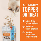 Instinct 5 ounce freeze dried raw cat food topper bag standing upright.